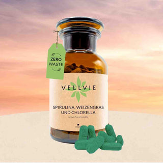 Weizengras Spirulina Chlorella Presslinge