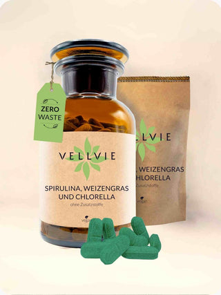 Weizengras Spirulina Chlorella Presslinge